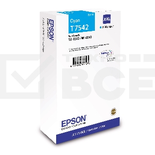 Картридж струйный EPSON T7542 голубой экстраповышенной емкости для WF-8090/8590
