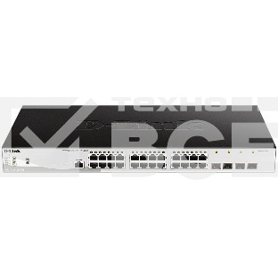 Коммутатор D-Link Gigabit Smart Switch with 24 10/100/1000Base-T ports and 4 Gigabit MiniGBIC (SFP) ports