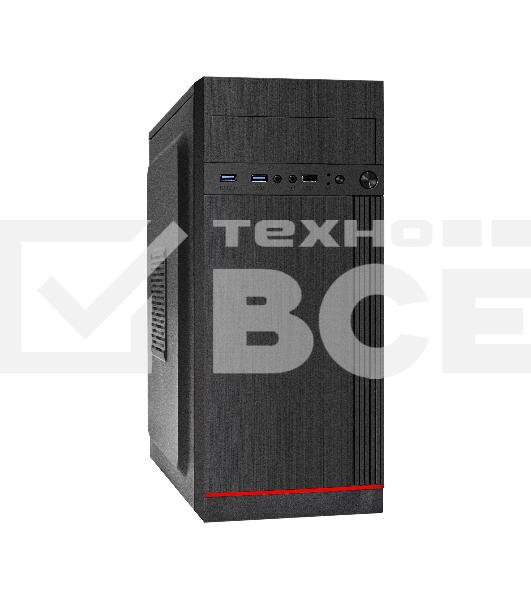 Компьютерный корпус Miditower ExeGate AA-442U2 (ATX, без БП, 1*USB+2*USB3.0, аудио, черный)