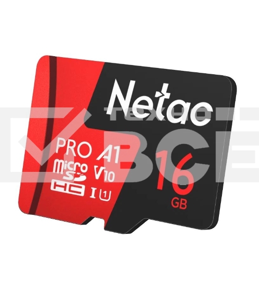 Флеш-накопитель NeTac Карта памяти Netac MicroSD card P500 Extreme Pro 16GB, retail version w/SD adapter