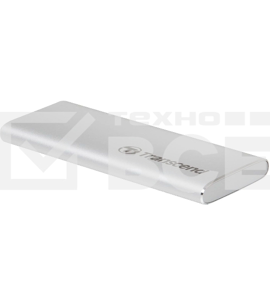 Накопитель External SSD Transcend 500Gb ESD260C <TS500GESD260C> (USB3.1 gen 2, Type C 520/460Mbs, 3D NAND, 81x34x8mm, 33g) Silver