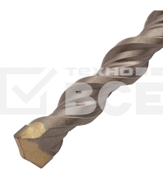 Бур по бетону, двойная спираль, Cobalt W-tip, 16x600 мм, SDS PLUS Denzel