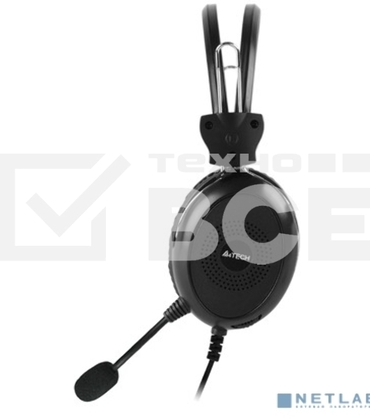 Наушники с микрофоном A4Tech HU-30 черный 2м накладные USB оголовье