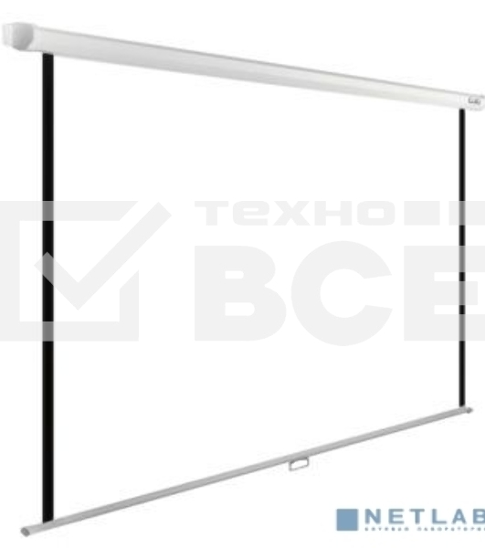 Экран Cactus 220x220см WallExpert CS-PSWE-220x220-WT 1:1 настенно-потолочный рулонный