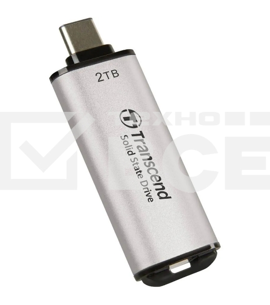 Накопитель SSD Transcend USB-C 2TB TS2TESD300S ESD300 серебристый
