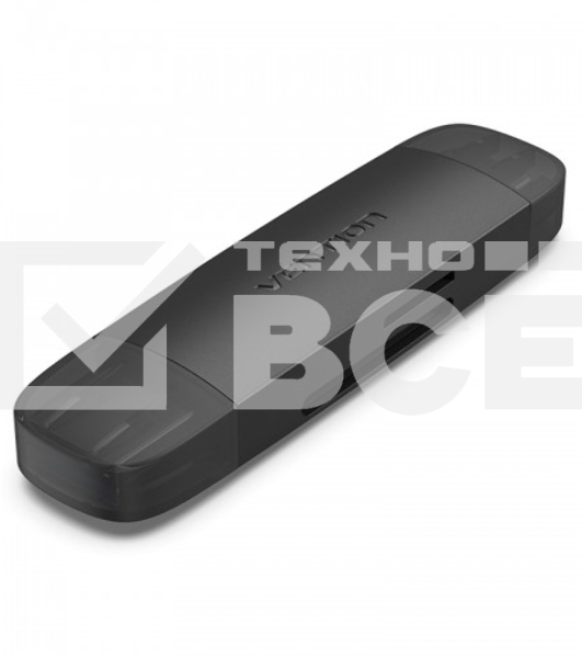 Картридер Vention USB 3.0 A+C (SD+TF) Черный