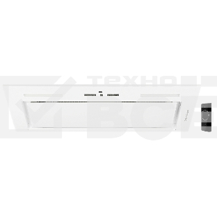 Встраиваемая вытяжка Kuppersberg IBOX 60 W, ширина 60см, отвод/рециркуляция, 680 м3/час, электронное кнопочное управление, 3 скорости, светодиодное освещение 2х3 Вт, металлические жироулавливающие фильтры, белый