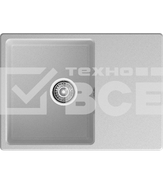 Мойка URBAN 668L gray 1-чаша+крыло 680*490мм, монтаж: врезной, материал: кварц, цвет: серый