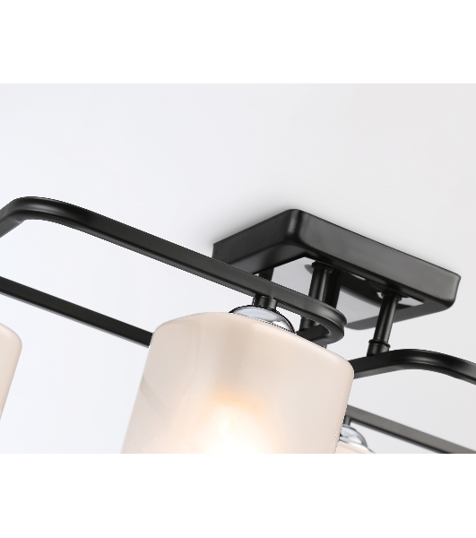 Светильник Ambrella light TR303222/4 BK/CH/FR черный/хром/белый матовый E27*4 max 60W 530*290*220