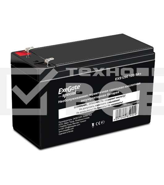 Батарея Exegate ES252438RUS DTM 1209/EXS1290 (12V 9Ah 1234W) клеммы F1