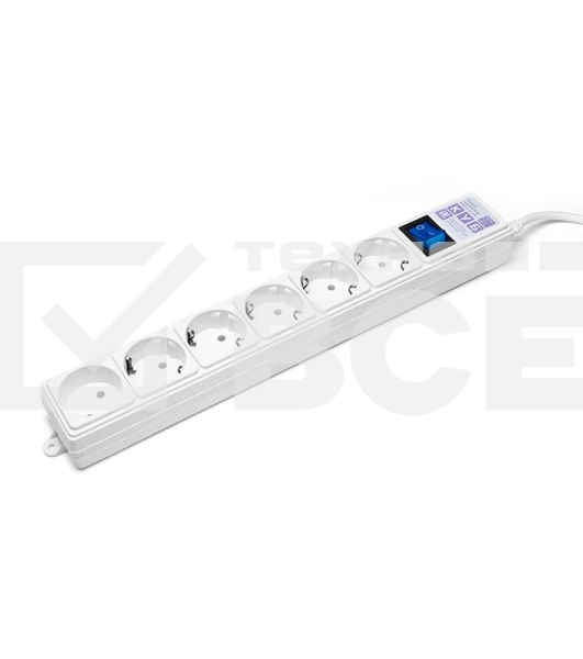 Фильтр-удлинитель PowerCube (SPG(5+1)-16B-3M) 6 розеток, 3м,16А/3,5 кВт, белый