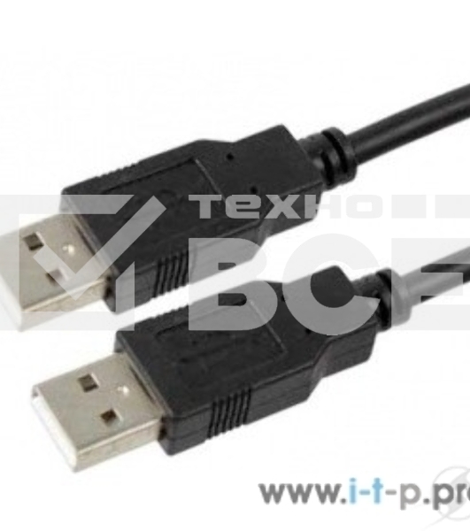 Кабель USB 2.0 Pro Cablexpert CCP-USB2-AMAM-6, AM/AM, 1.8м, экран, черный, пакет
