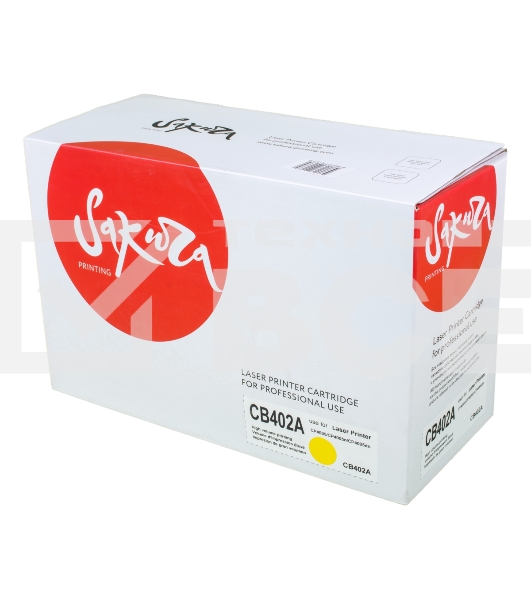 Картридж лазерный Sakura CB402A для HPColor LaserJet CP4005/CP4005n/CP4005dn, желтый, 7500 к.