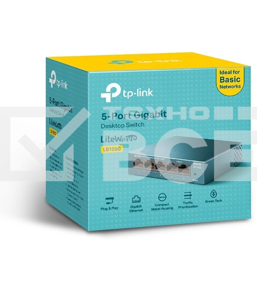 Коммутатор TP-Link 5 ports Giga Unmanagement switch, 5 10/100/1000Mbps RJ-45 ports
