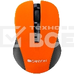 Мышь беспроводная Canyon MW-1 оранжевый, 1200 dpi, радиоканал, USB, кнопки - 4, фото3