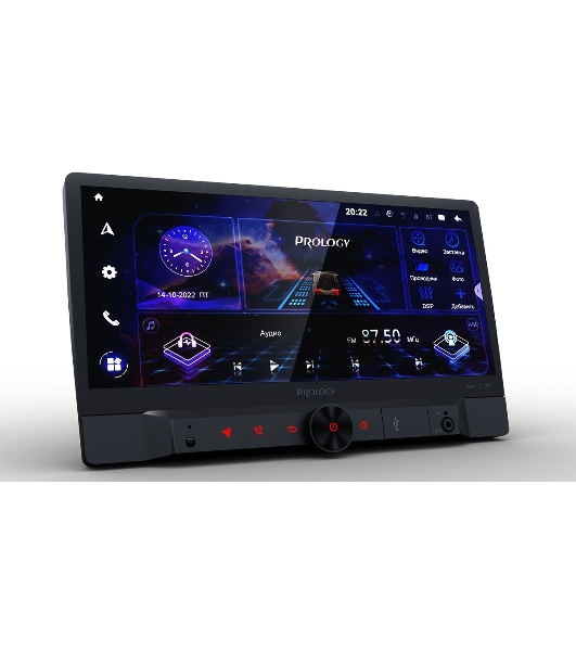 Автомагнитола Prology MPA-320 DSP, 2 DIN, 10', Android 10, Bluetooth, USB Type-A, AUX, GPS, 4G, пульт ДУ