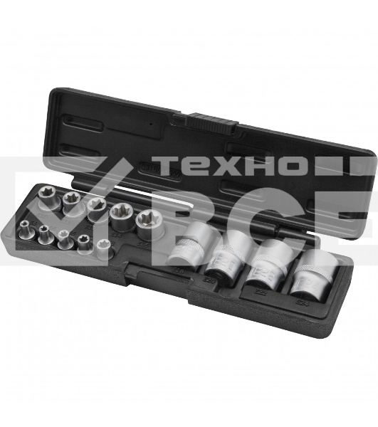 Набор головок TORX, 14 предметов, 1/4, 3/8, 1/2 Stels