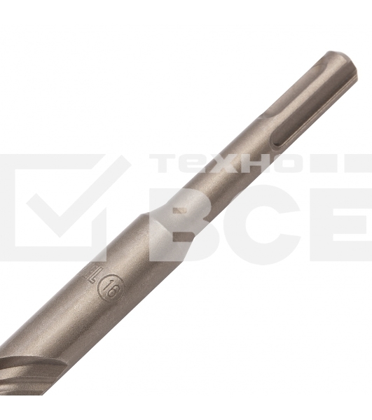 Бур по бетону, двойная спираль, Cobalt W-tip, 16x600 мм, SDS PLUS Denzel