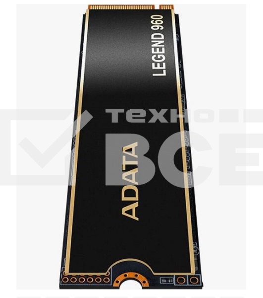 Накопитель SSD ADATA LEGEND 960, 1Tb, PCIe 4.0 x4, M.2 2280, NVMe, R/W 7400/6000, с радиатором