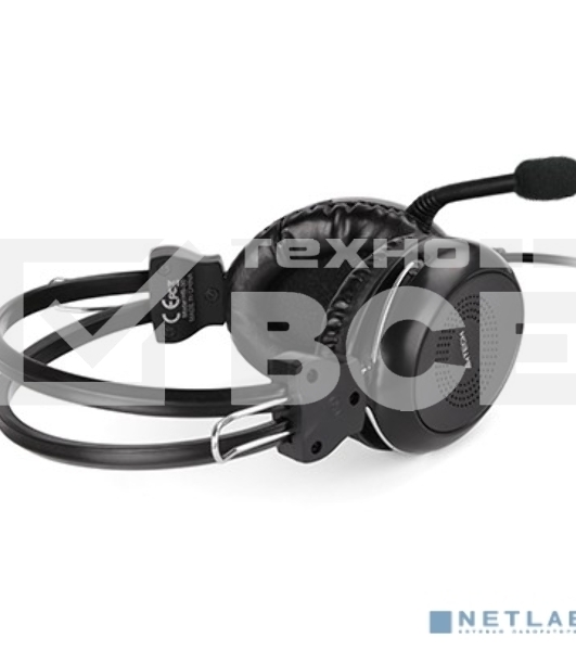 Наушники с микрофоном A4Tech HU-30 черный 2м накладные USB оголовье