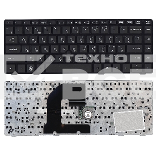 Клавиатура для ноутбука HP EliteBook 8460P ProBook 6460B 6465B черная с черной рамкой с указателем