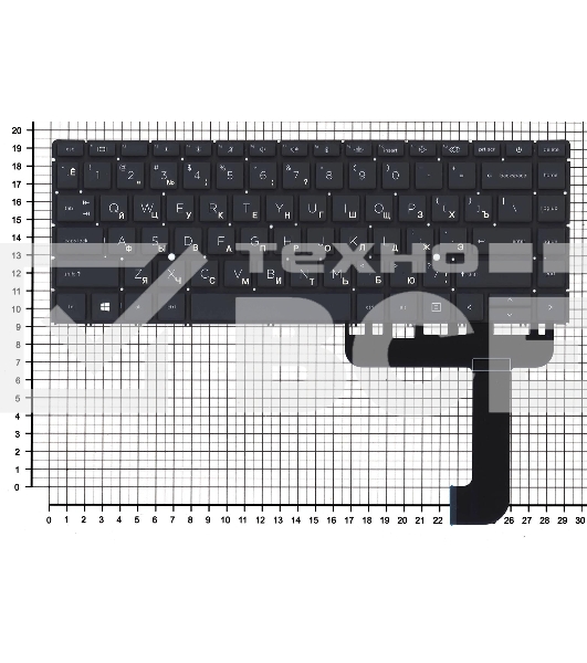 Клавиатура для ноутбука HP ZBook Studio G8 черная с подсветкой