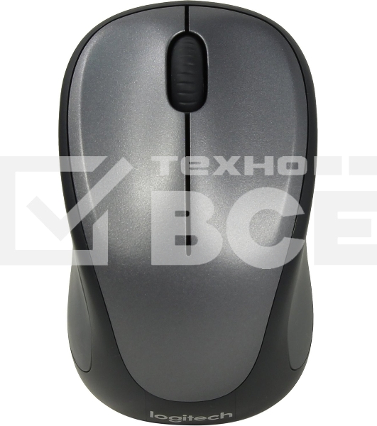Мышь беспроводная Logitech M235 серый/черный, 1000 dpi, радиоканал, USB, кнопки - 3