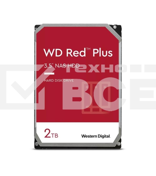 Жесткий диск Western Digital  2TB SATA-III NAS Red Plus (5400rpm) 64Mb 3.5