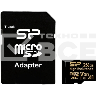 Флеш карта microSD 256GB Silicon Power  microSDHC Class 10 UHS-I A1 V30 U3 (SD адаптер) 100MB/s