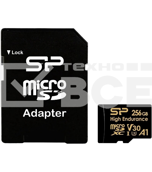 Флеш карта microSD 256GB Silicon Power  microSDHC Class 10 UHS-I A1 V30 U3 (SD адаптер) 100MB/s