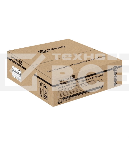 Источник бесперебойного питания On-line ExeGate PowerExpert ULS-2000.LCD.AVR.6C13.USB.RS232.SNMP.BC.2U <2000VA/2000W, On-Line, PF=1, LCD, 6*C13, RS232, USB, SNMP-slot, встроенные батареи 12V 7.2Ah - 6шт, батарейный коннектор, подключение до 4 внешних бата