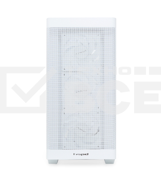 Компьютерный корпус  HSPD M740, Mesh Mid Tower, белый, TG, 0.6 SPCC, 4x120mm ARGB E-ATX, ATX, mATX, mITX 170/400/200mm 4x2.5