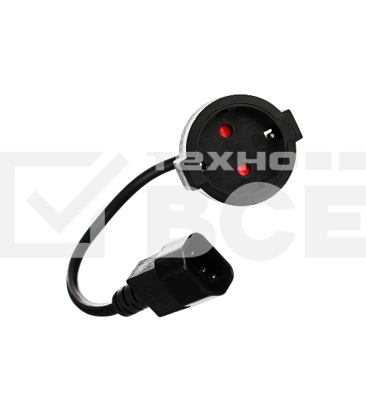 Кабель-переходник UPS->розетка VCOM (IE-320 C14 to Socket Type-F) 3Gx0,75mm VDE <CE002>