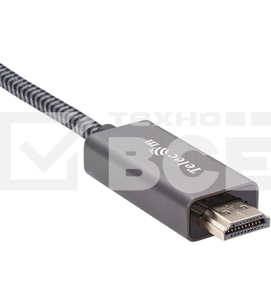Кабель DisplayPort M-> HDMI M 4K@60Hz 1.8m Telecom,оплетка (TA561M-1.8M)
