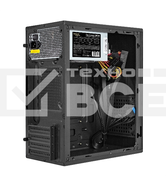 Компьютерный корпус Minitower ExeGate BAA-303MU-UNS500 (mATX, БП UNS500 с вент. 12см, 2*USB+1*USB 3.0, HD Audio, черный)