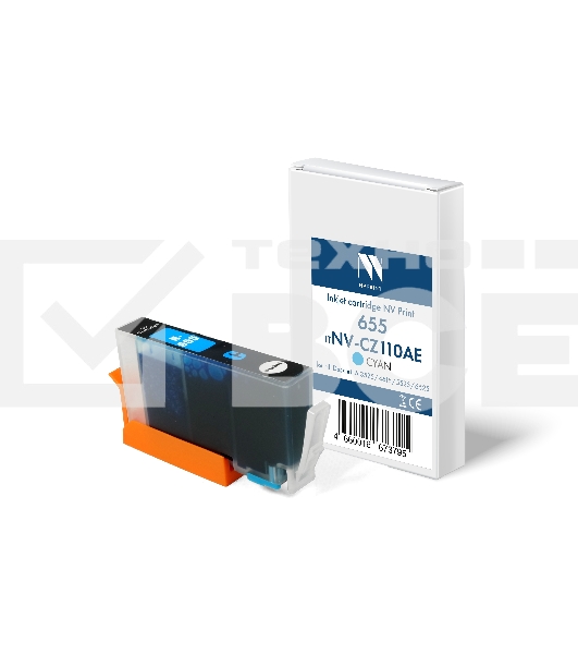 Картридж струйный NVPrint 655 (NV-CZ110AE) Cyan для HP DeskJet IA 3525/4615/5525/6525 (15 мл) совместимый