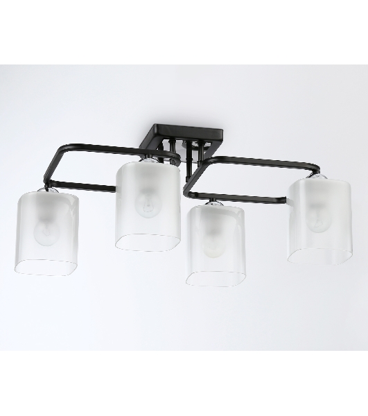 Светильник Ambrella light TR303222/4 BK/CH/FR черный/хром/белый матовый E27*4 max 60W 530*290*220