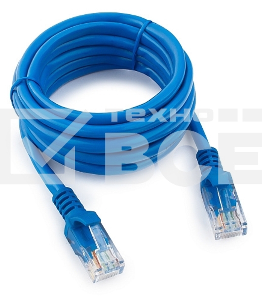 Патч-корд UTP Cablexpert кат.5e, 2м, литой, многожильный (синий)
