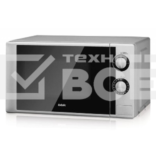 Микроволновая печь BBK 20MWS-708M/BS черный/серебро, 20 л, 700 Вт, поворотный механизм
