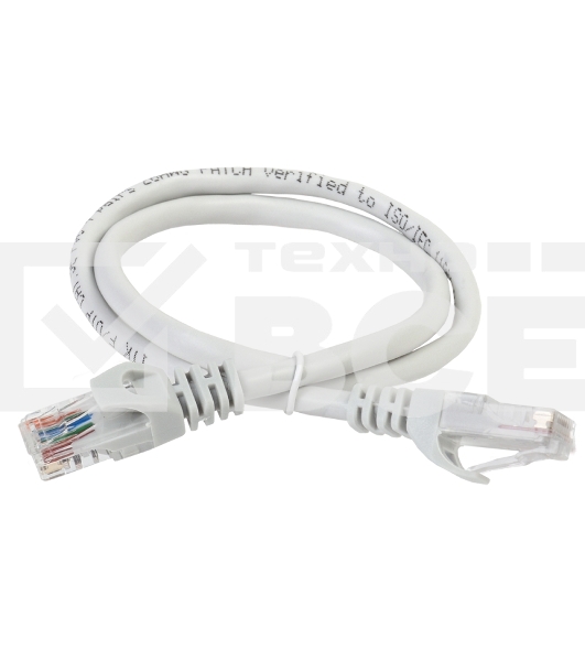 Коммутационный шнур ITK PC01-C5EU-02M (патч-корд), кат.5Е UTP, 0,2м, серый