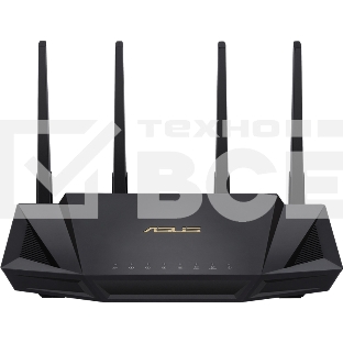 Роутер ASUS RT-AX58U 802.11b/g/n/ac/ax, до 2402 + 574Mbps, 2,4 + 5 гГц, 4 антенны, USB