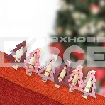 Деревянные прищепки «Елочки» 14.5x4.5x1.6 cм, 6 шт. розовые NEON-NIGHT, фото3