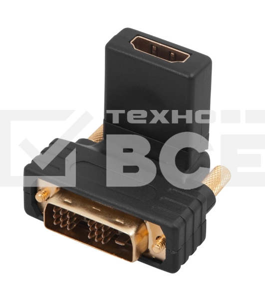 Переходник штекер DVI-D - гнездо HDMI, поворотный Rexant