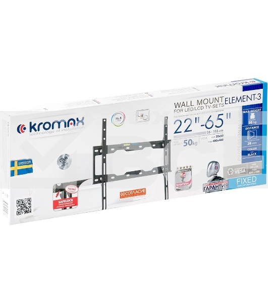 Кронштейн для LED/LCD телевизоров Kromax ELEMENT-3 черный