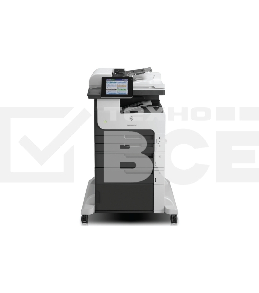 МФУ HP LaserJet Enterprise MFP M725f, лазерный принтер/сканер/копир/факс A3, 40ppm, 1200dpi, 1024Mb, 320Gb HDD, 5 trays 100+250+250+500+500, Cabinet, ADF100, Duplex, USB/LAN/FIH, Color LCD20i, 1y warr, repl. Q7830A M5035x, Q7831A M5035xs)