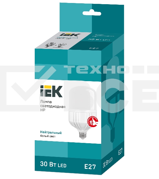 Лампа Iek LLE-HP-30-230-40-E27 светодиодная HP 30Вт 230В 4000К E27 IEK