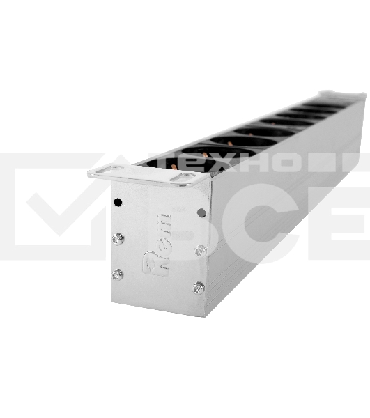Блок розеток Rem-32 с инд., 8 Schuko, 32A, алюм., 19