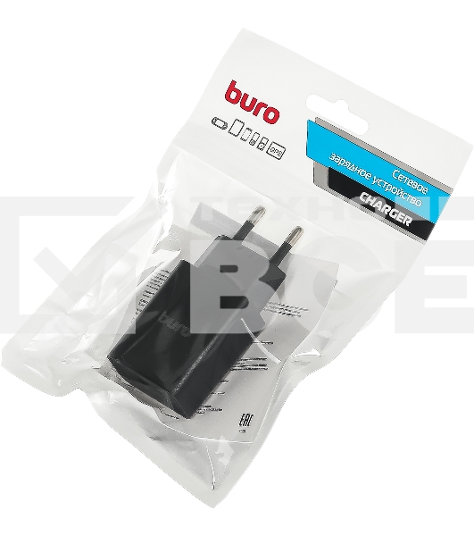 Сетевое зарядное устройство Buro BUWA1 2.1A черный