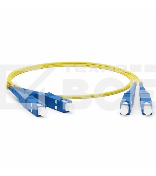Патч-корд оптический соединительный (SM), 9/125 (OS2), SC/UPC-SC/UPC, (Duplex), LSZH, 1м