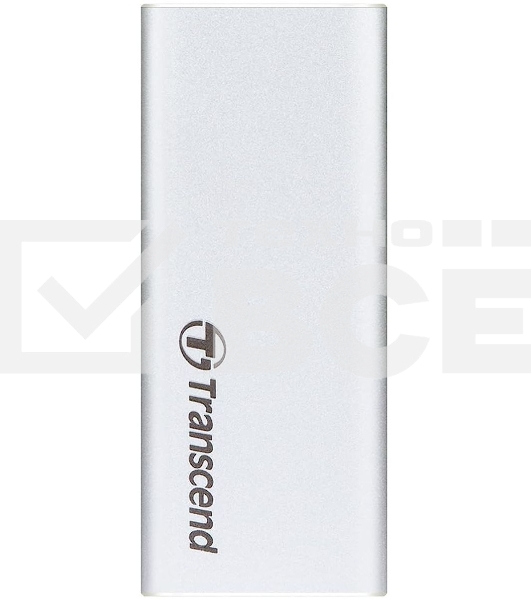 Накопитель External SSD Transcend 500Gb ESD260C <TS500GESD260C> (USB3.1 gen 2, Type C 520/460Mbs, 3D NAND, 81x34x8mm, 33g) Silver